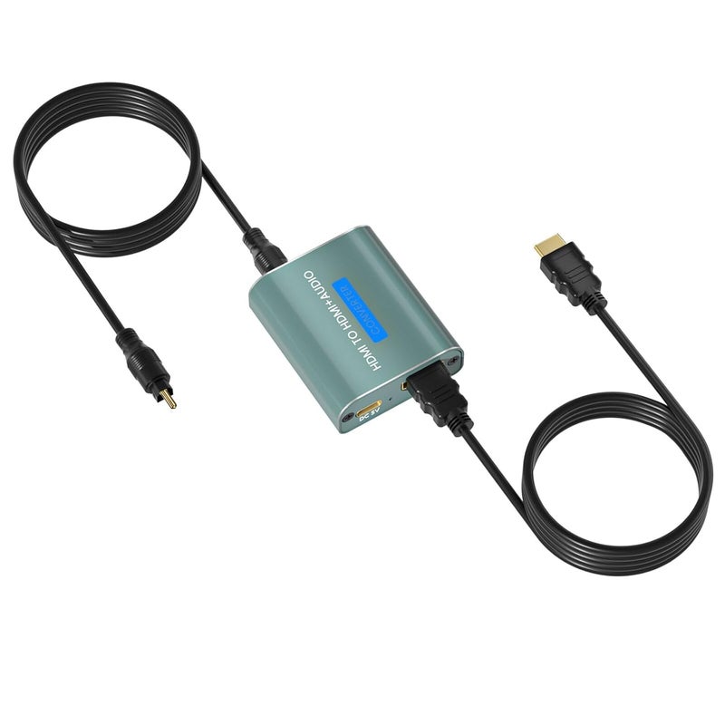AMANKA موزع صوت HDMI 4K، محول فيديو وصوت HDMI إلى Toslink SPDIF يدعم Digital/DTS، PCM HDR10 (لا يدعم ARC) - Image 1